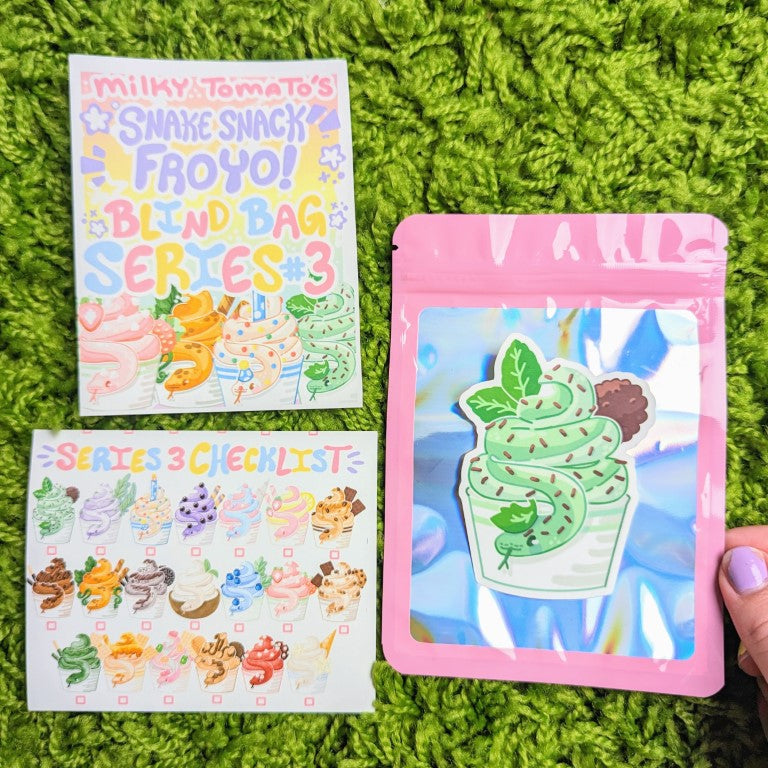 Snake Yogurt Stickers Blind Bag Series 3