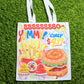 Fast Food Snake With Text Tote Bag