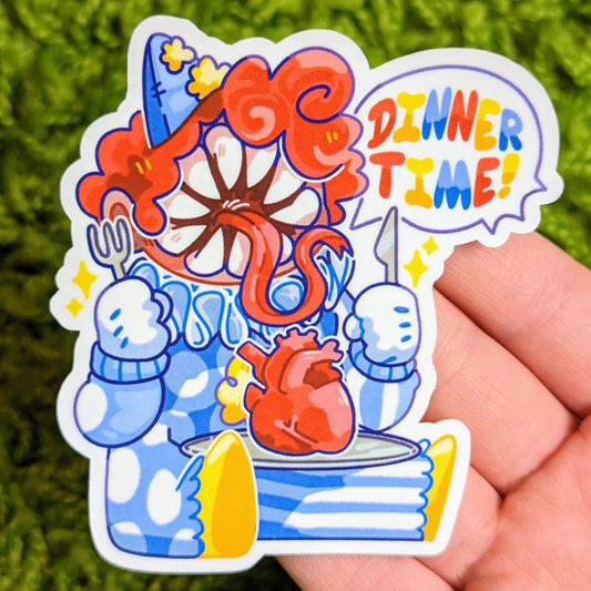 Creepy Clown Mealtime Stickers