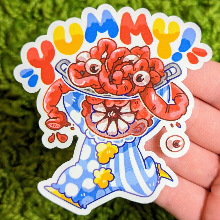 Creepy Clown Mealtime Stickers