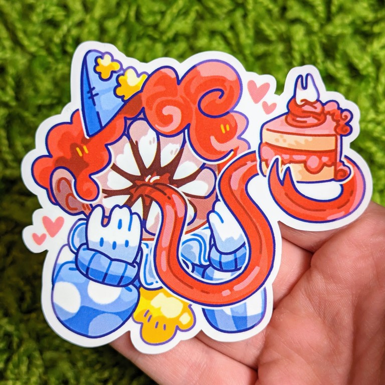 Creepy Clown Mealtime Stickers