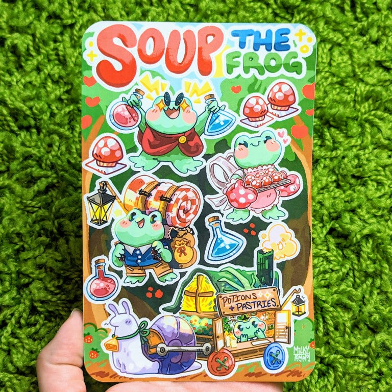 Merchant Frog Merchant Frog Sticker Sheet – Milky Tomato