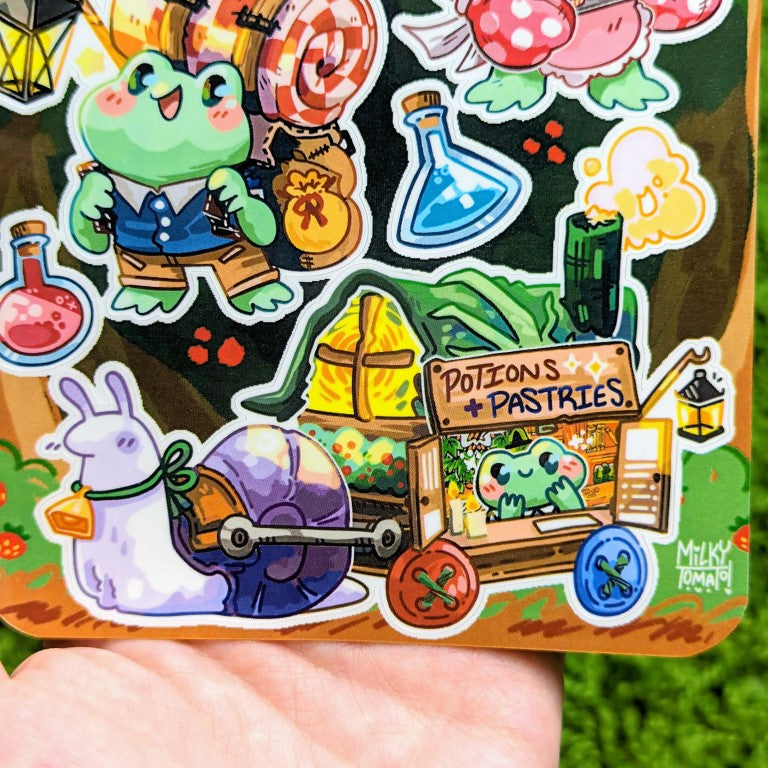 Merchant Frog Merchant Frog Sticker Sheet – Milky Tomato