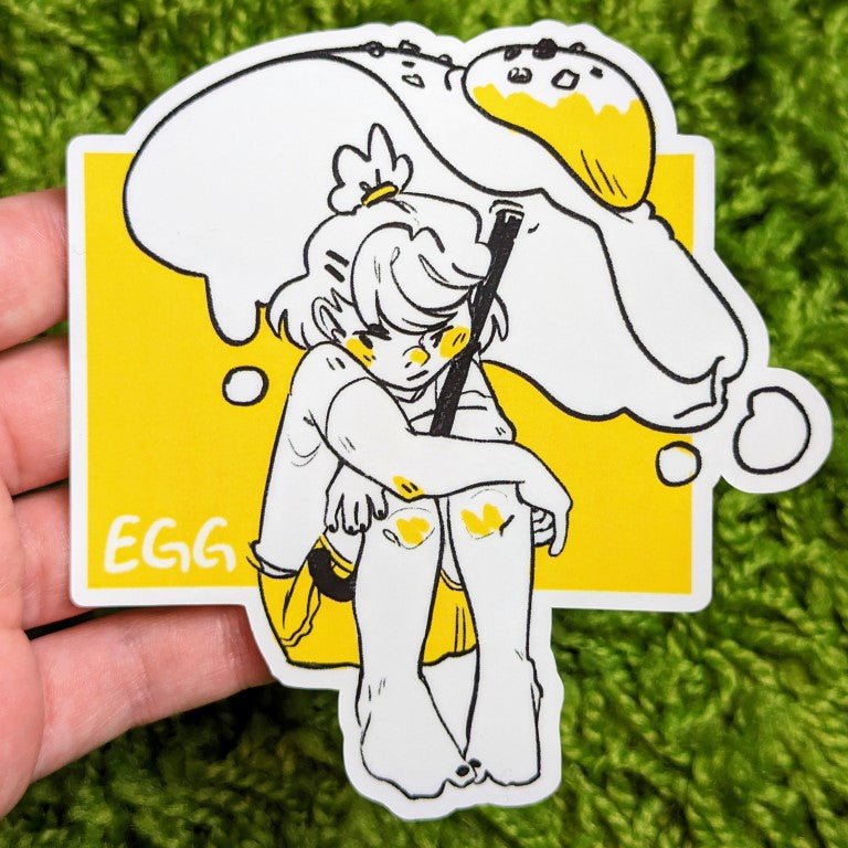 Cute Breakfast Rectangle Doodle Stickers