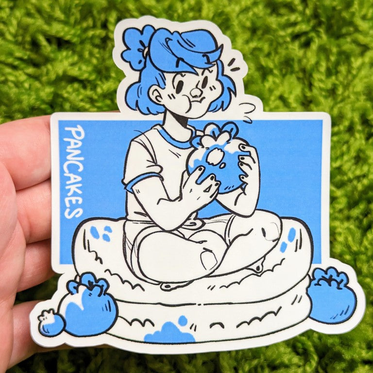 Cute Breakfast Rectangle Doodle Stickers