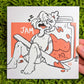 Cute Breakfast Doodle Square Prints