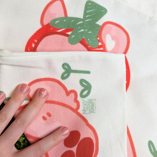 Tomato Teddy Bear Tote Bag