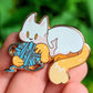 Cute Ghost Cat Enamel Pins