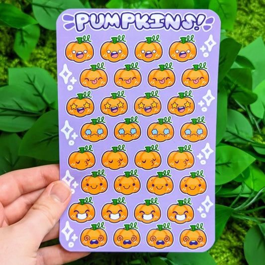 Pumpkin Emote Sticker Sheet