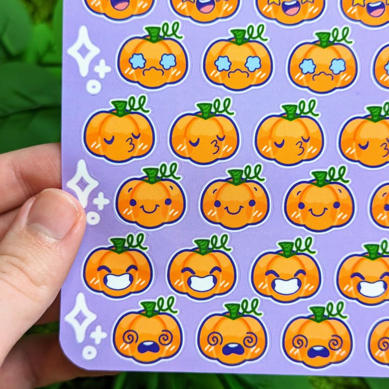 Autumn Pumpkin Head Stickers