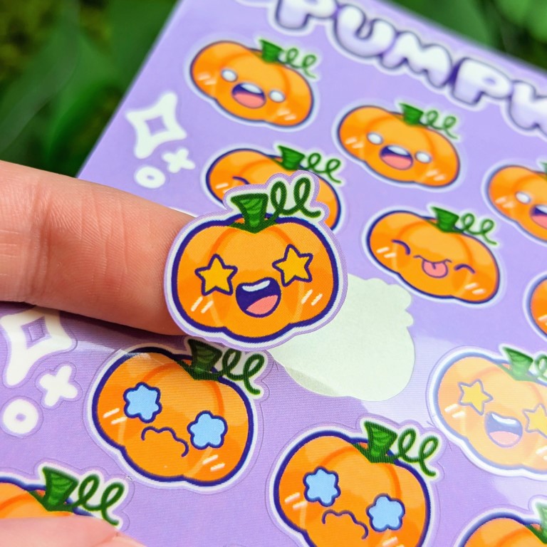Pumpkin Emote Sticker Sheet