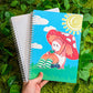 Red Mushroom Ghost Large Reusable Sticker Book