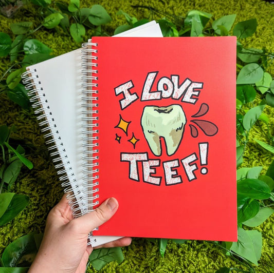 I Love Teef Large Reusable Sticker Book