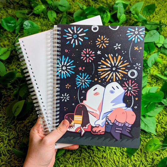 Firework Ghosts Large Reusable Sticker Book