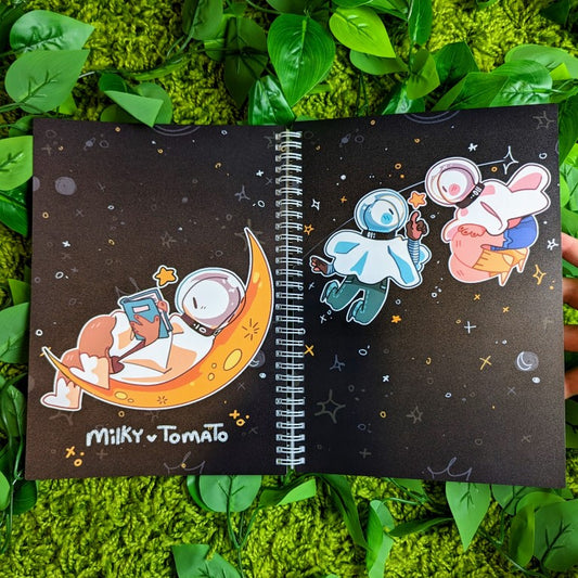 Space Ghosts Duo Large Reusable Sticker Book