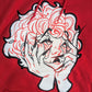 Red Droopy Eye Girl Front Image Hoodie