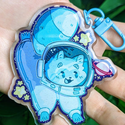 Space Raccoons Sparkly Keychains!