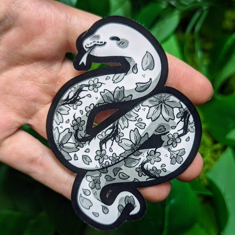Snake Black Sticker Black and White Tattooed Snake Stickers – Milky Tomato