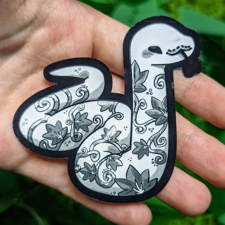Black and White Tattooed Snake Stickers