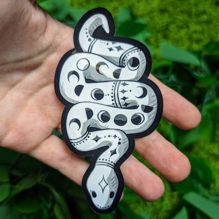 Black and White Tattooed Snake Stickers