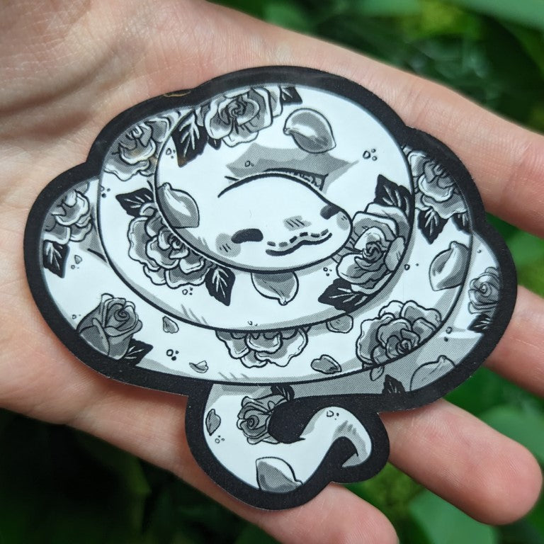 Black and White Tattooed Snake Stickers