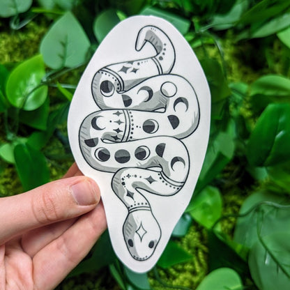 Black and White Tattoo Snake Temporary Tattoos