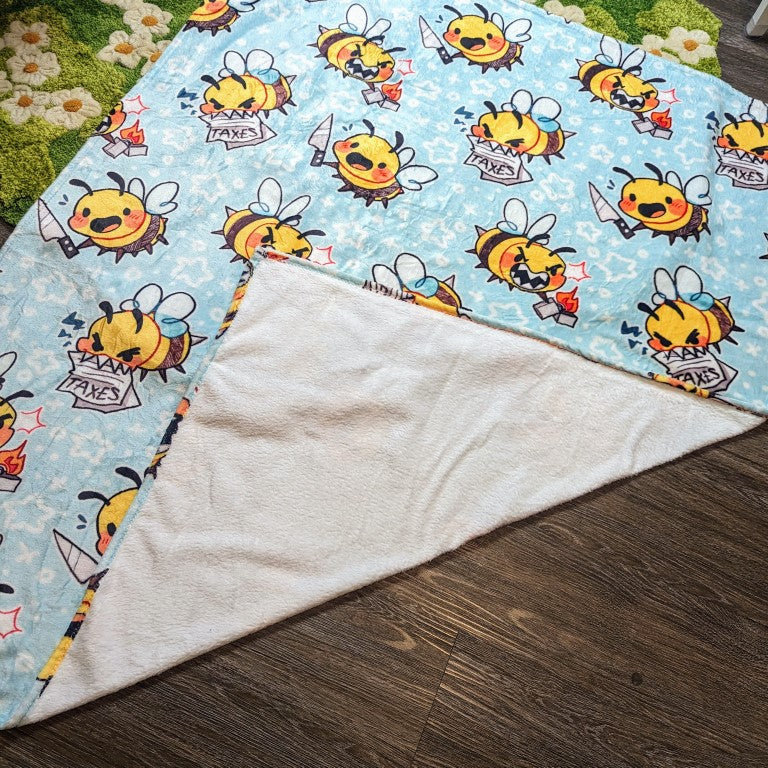 Chaotic Bees Throw Blanket