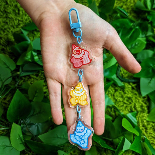 Cute Lil Clown Dangling Keychain