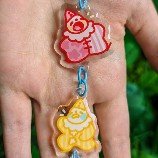 Cute Lil Clown Dangling Keychain