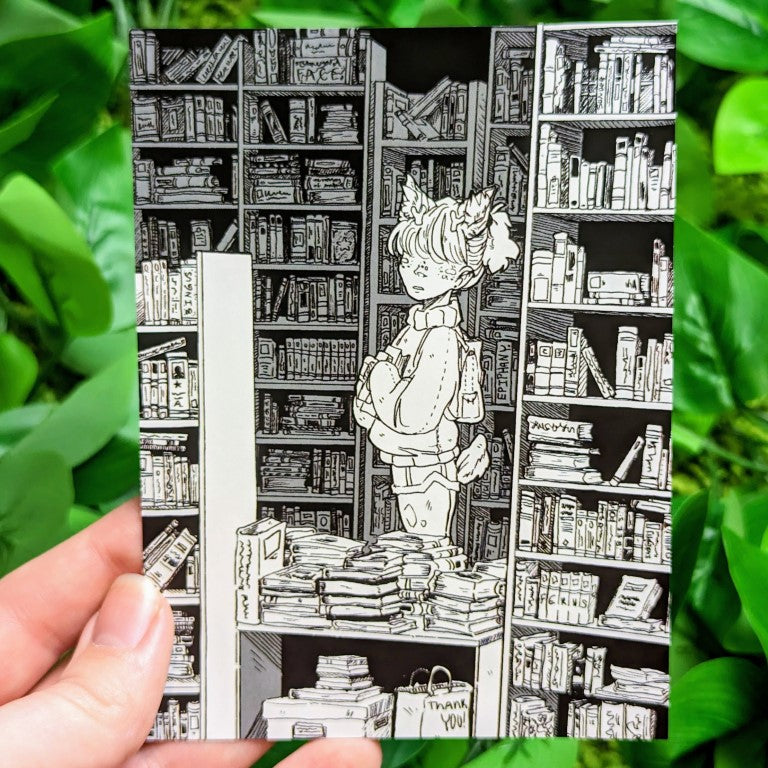 Bookstore Girl Mini Prints - 4x5"