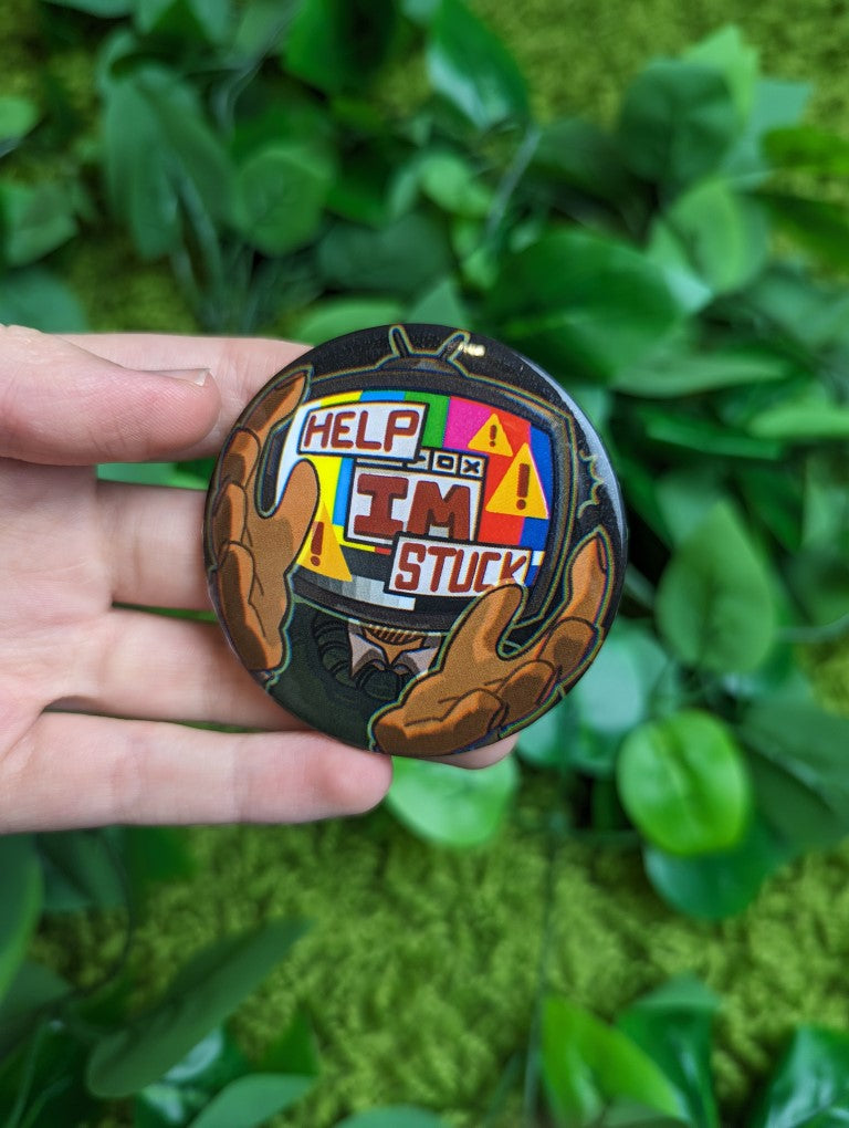 HELP I'M STUCK! Large TV Head Button