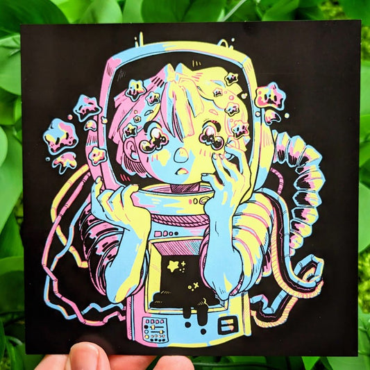 Space Girl V2 Mini Prints 4x5