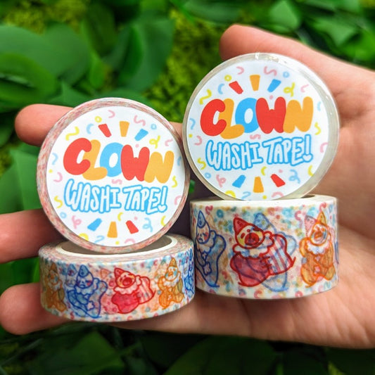 Cute Lil Clowns Washi Tape