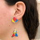 Dangling Clown Earrings