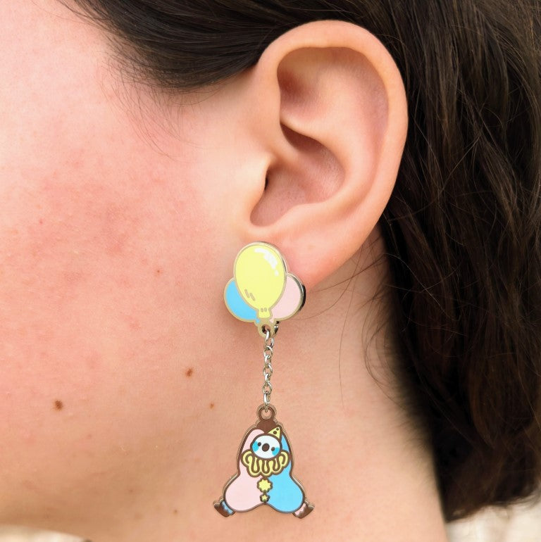 Dangling Clown Earrings