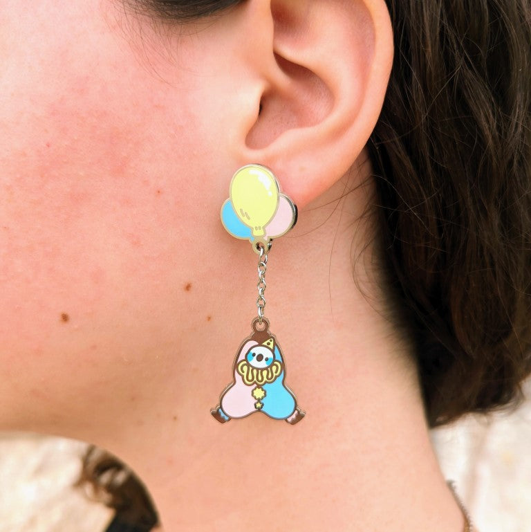 Dangling Clown Earrings