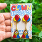 Dangling Clown Earrings