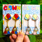 Dangling Clown Earrings