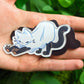 Stretching Ghost Cat Magnet