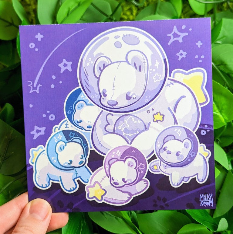 Moon Bears Square Print