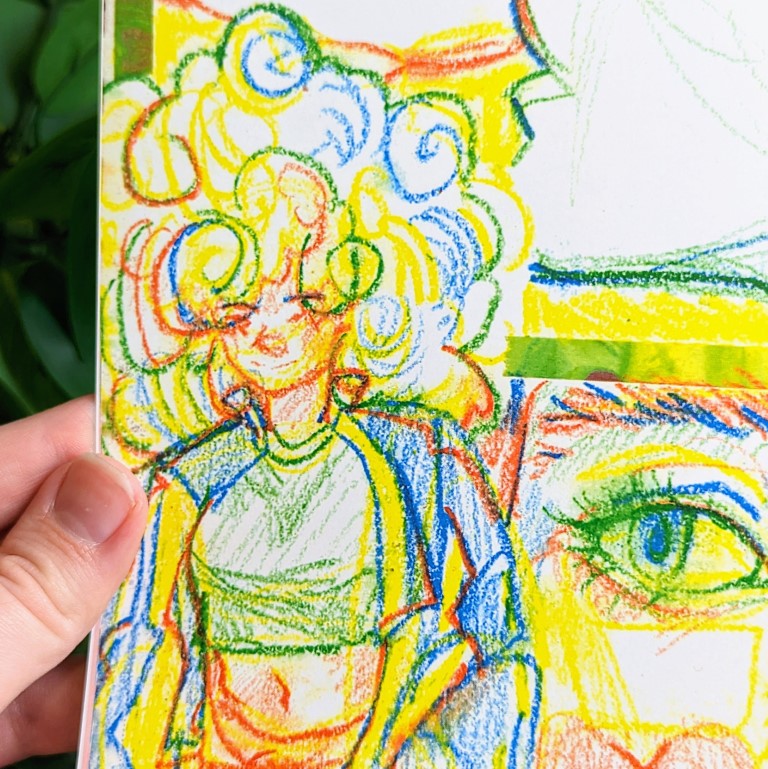 Crayon Sketchbook Mini Print 4x5