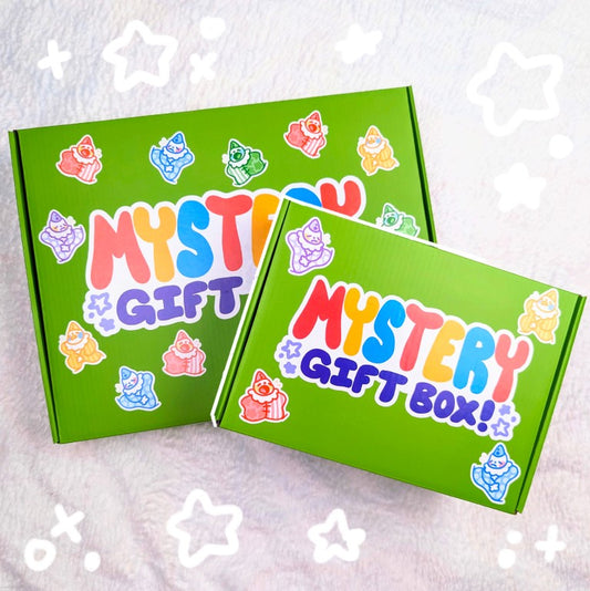 Mystery gift box comes in two different sizes