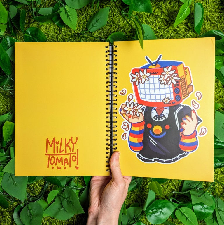 Primary Clown TV Head Notebook