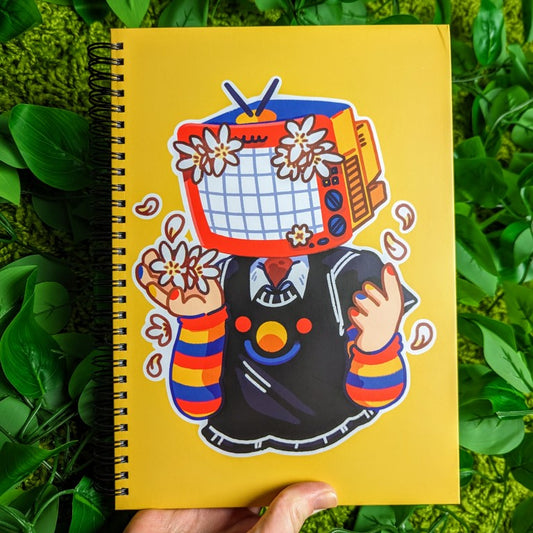 Primary Clown TV Head Notebook