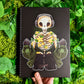 Chilling Skeleton with Flowers Notebook