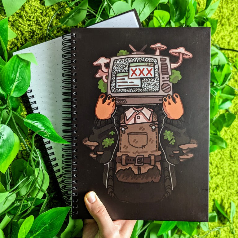 Mushroom Grunge TV Head Notebook