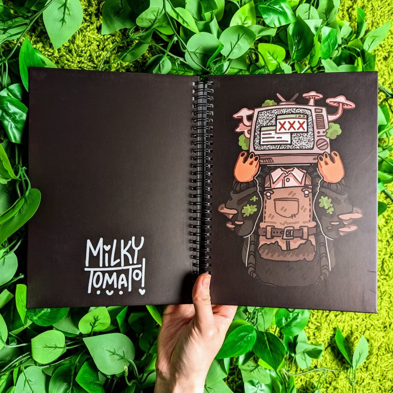 Mushroom Grunge TV Head Notebook
