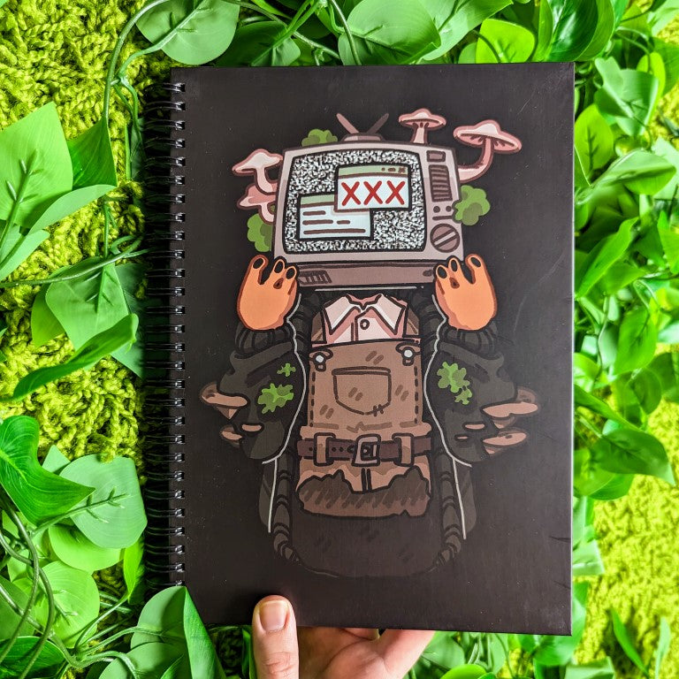 Mushroom Grunge TV Head Notebook