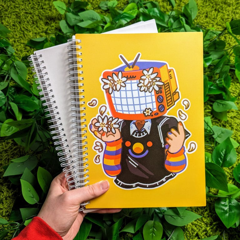 Primary Clown TV Head Large Reusable Sticker Book