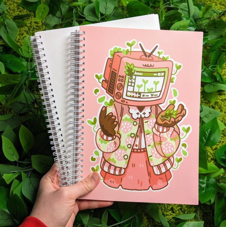 Strawberry Sprout TV Head Large Reusable Sticker Book